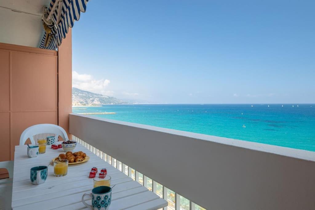 Le Panorama -Vue Exceptionnelle - Dernier Etage - Front De Mer Menton Kültér fotó